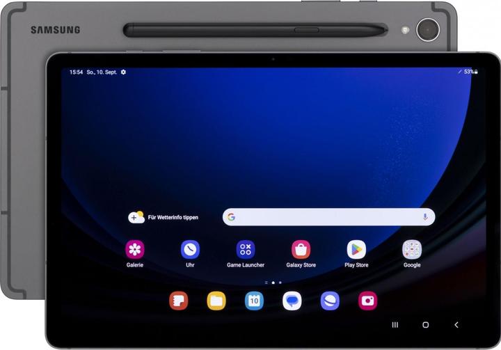 Actual product image Samsung Galaxy Tab S9 WiFi (WLAN only, 11", 256 GB, Graphite grey)