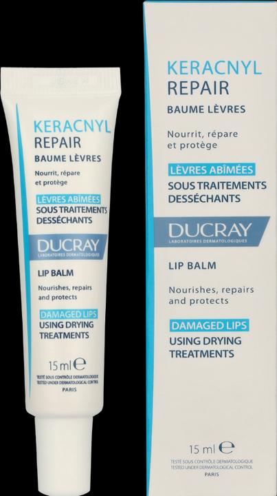 Actual product image Ducray Keracnyl Repair Lip Balm, 15 ml Cream (15 ml)