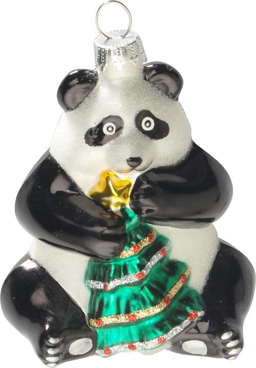 Produktbild Krebs Glas Lauscha Panda mit Weihnachtsbaum (1 -teilig)