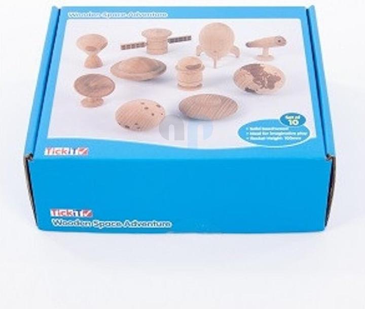 Produktbild TickiT Set mit 10 Weltraum Figuren und Objekten aus Holz