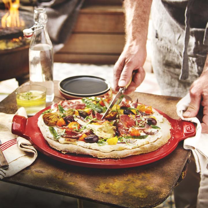 Image du produit Emile Henry Pierre à pizza Ø 36,5 cm ronde, rouge