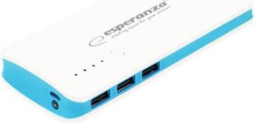 Actual product image Esperanza EMP106WE Radium - Gray - White - Universal - Rectangle - 8000 mAh - USB - 5 V (8000 mAh, 29.60 Wh)