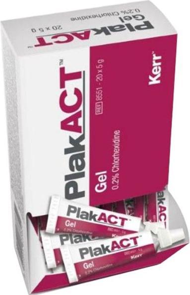 Actual product image PlakACT Gel 0.2% Chlorhexidine 20 Tb 5g (20 x, 489.60 ml, 178 g)