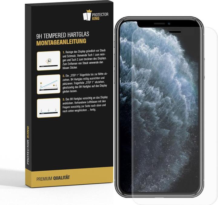 Produktbild Protectorking 3x 3D A++ echtes Tempered 9H Panzerhartglas KLAR (3 Stück, Apple iPhone 11 Pro)