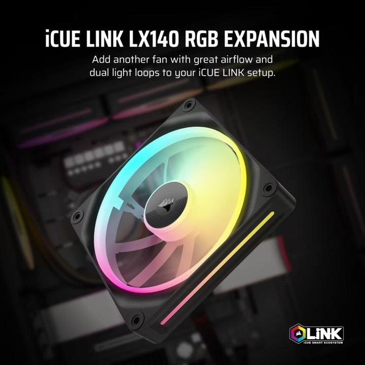 Image du produit Corsair iCUE LINK LX140 RGB (140 mm, 1 x)