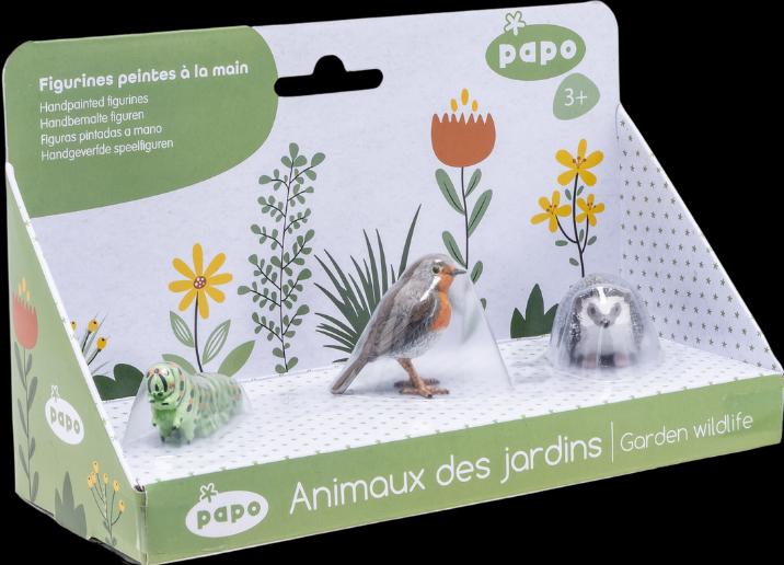 Actual product image Papo Insect Box #3 (Caterpillar / Robin / Hedgehog)