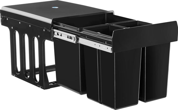 tectake Abfallsammler Ashlyn, 3-fach Trennung, 31L, Teleskopschienen (31 l)