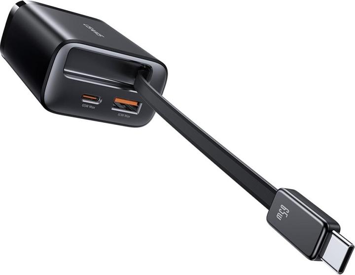 Image du produit Usams CC299 65W Fast Charger With Retractable Type-C Cable (EU) - Xiang Series White (65 W)