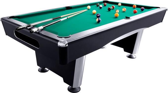 Dynamic Pool-Billardtisch Thun 8ft. schwarz, Tuch Simonis 760 gelb/grün (200 x 100 cm)