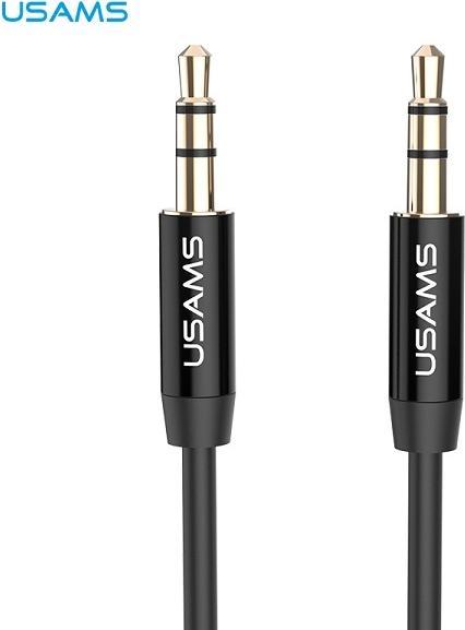 Produktbild Usams Adapter audio jack 3,5m 3,5m 1m czarnyblack YP101 YP01 (3.50 m, 3.5mm Klinke (AUX))