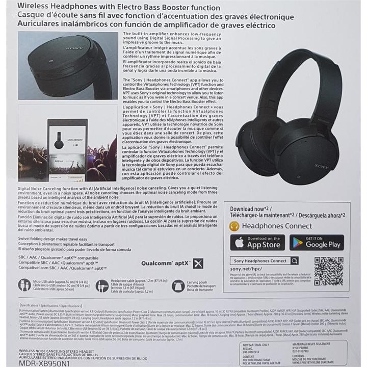Produktbild Sony Mdr-Xb950n1 (ANC, 22 h, Kabelgebunden)