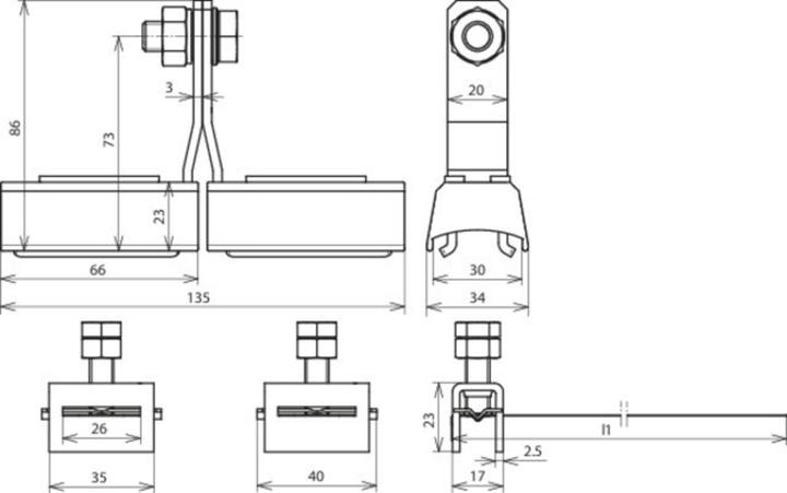 Produktbild Dehn Bandrohrschelle 540803 mit Anschlussschraube M10