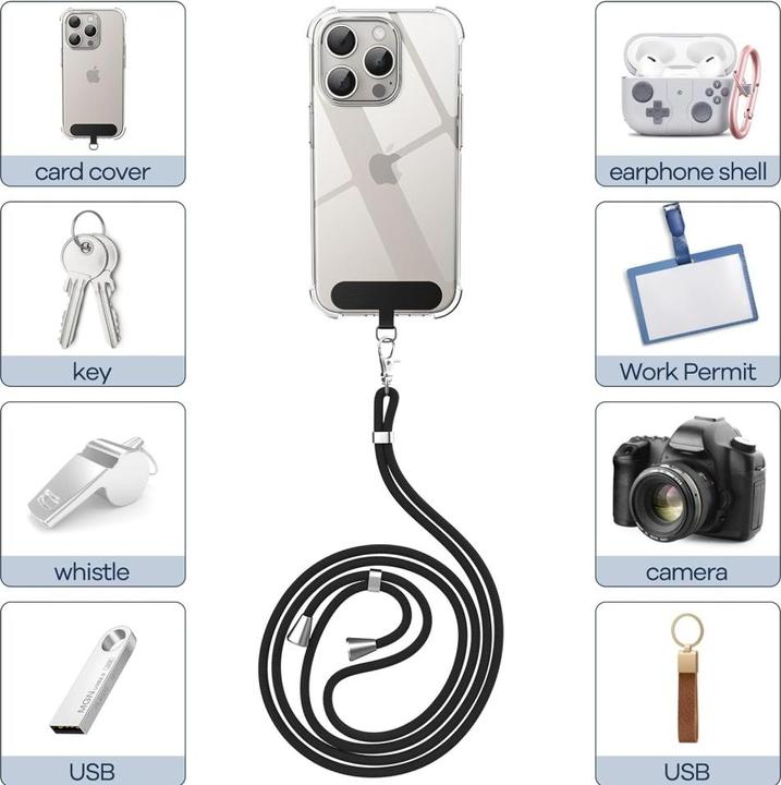 Immagine prodotto Screenguard Universal Necklace Handykette für Smartphone Hüllen