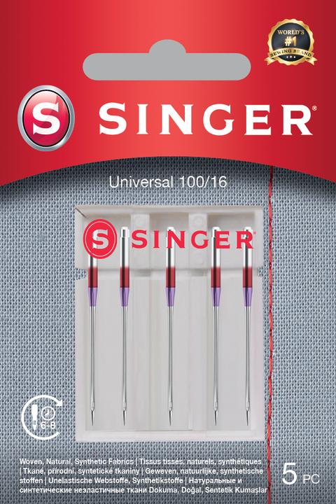 Singer UNIVERSAL sewing machine needle, 100/16, pack of 5