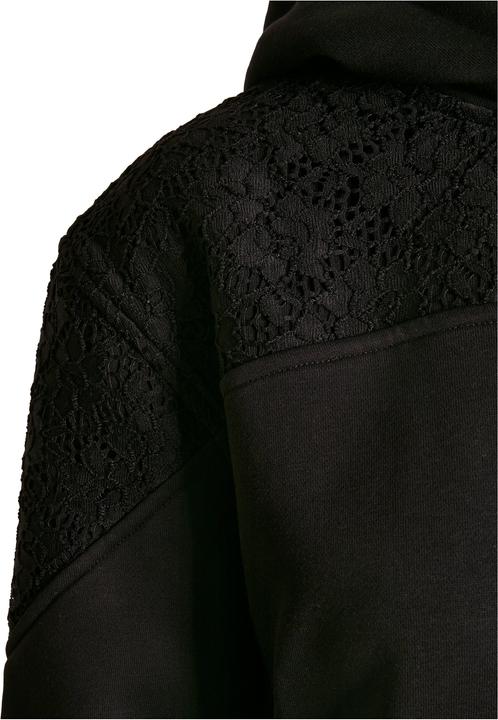 Immagine prodotto Urban Classics Felpa con cappuccio con inserto in pizzo da donna (S)
