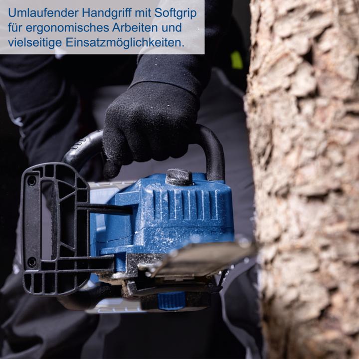 Actual product image Scheppach Battery-powered chainsaw BC-CS355Duo-X (DIY) (Battery chain saw)