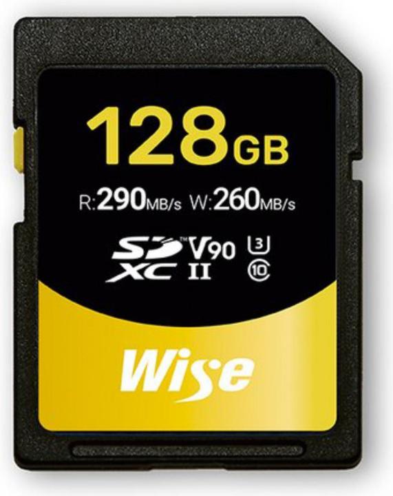 Wise SDXC UHS-II V90 128GB (128 GB, SDXC, U3, UHS-II)