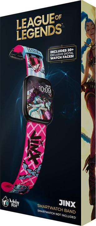 Image du produit Moby Fox League of Legends bracelet pour smartwatch Jinx (22 mm, Silicone, Acier inoxydable)