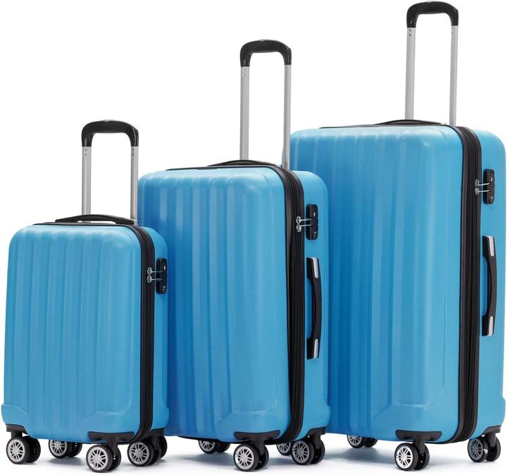 Immagine prodotto Beibye Reisekoffer Hartschalen-Set (115 l, Bagaglio a mano (fino a 50 litri), M (50 - 90l), L (90 - 115l))