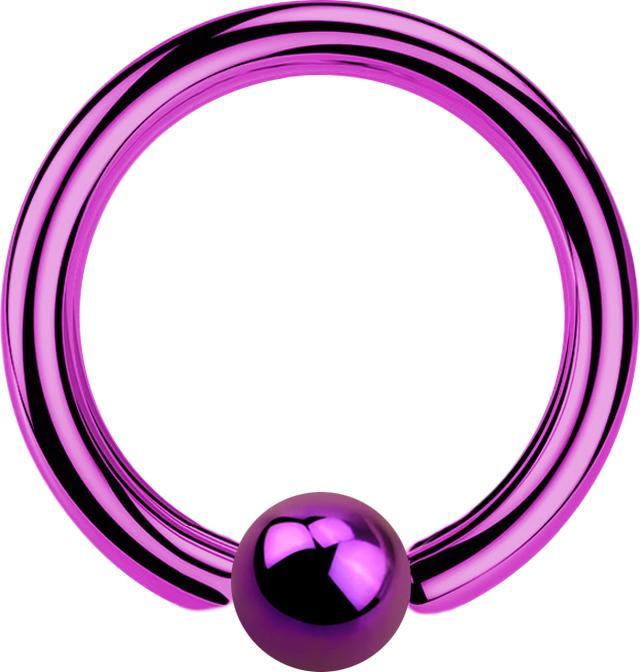 Star Piercing Ball Closure Ring violett mit Titanium Schicht (Chirurgenstahl 316L, ohne Messing)