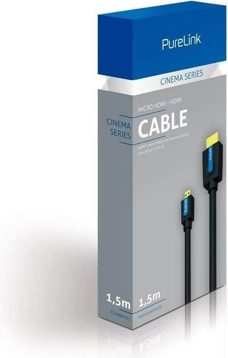 Produktbild Purelink micro HDMI (Typ D) — HDMI (Typ A) (1.50 m, HDMI)