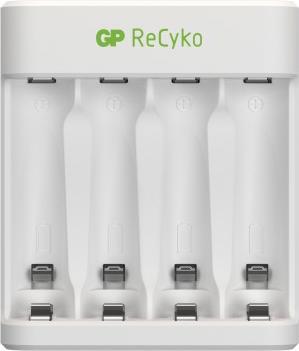 Produktbild GP Batteries E411 + 4x ReCyko+ Micro Rundzellen-Ladegerät inkl. Akkus NiMH Micro (AAA), Mignon (AA) (4 Stk., AAA, 850 mAh, Akku)