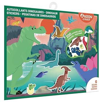 Image du produit Auzou France Autocollants dinosaures : 200 autocollants, 6 décors