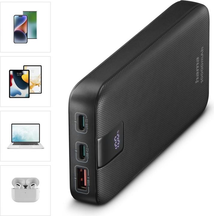 Actual product image Hama PD 10 (10000 mAh, 20 W, 20 Wh)