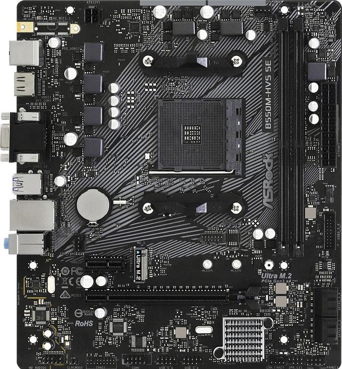 Actual product image AsRock B550M-HVS SE AM5 1xHDMI (AM4, AMD PRO 565, mATX)