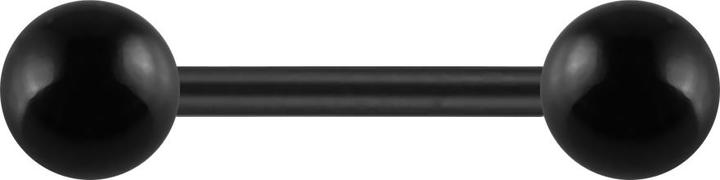 Star Piercing Barbell Absolute Black mit Kugel (ohne Messing, Chirurgenstahl 316L)