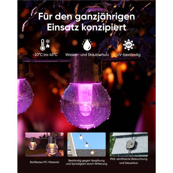 Image du produit eufy Lumière de corde extérieure E10 (29 m)