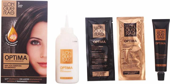 Actual product image Llongueras OPTIMA hair colour #3-dark brown (#3-dark brown)