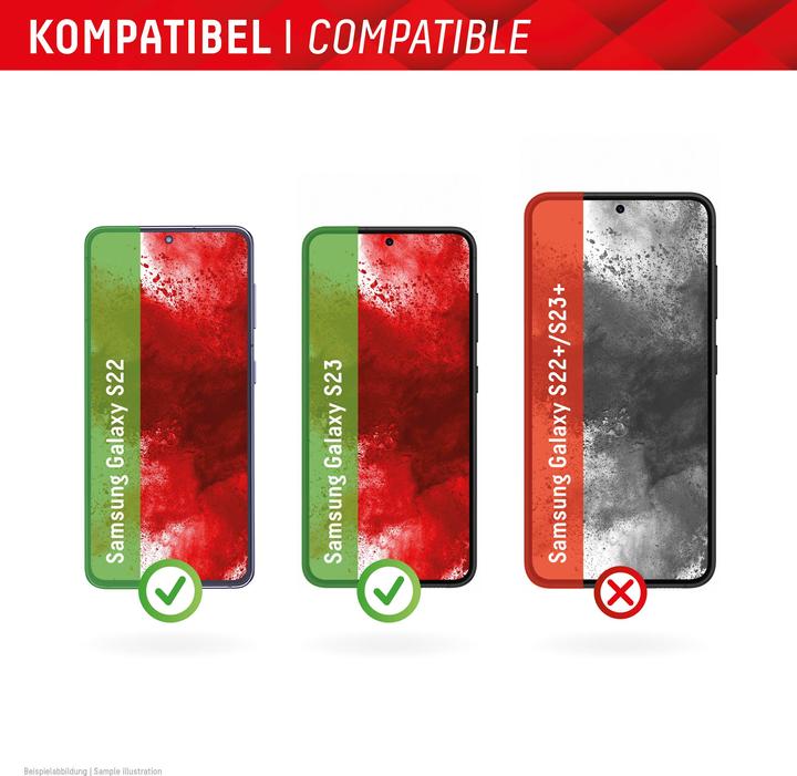 Actual product image Displex Premium Glass, Full Cover armoured glass (1 Piece, Samsung Galaxy S22, Samsung Galaxy S23)