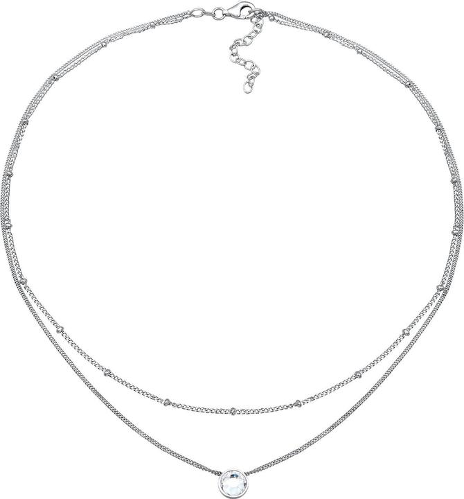 Immagine prodotto Elli Collana Choker Strato Catena a sfere di cristallo Argento 925 (Cristallo di vetro, Argento 925, 36 cm)