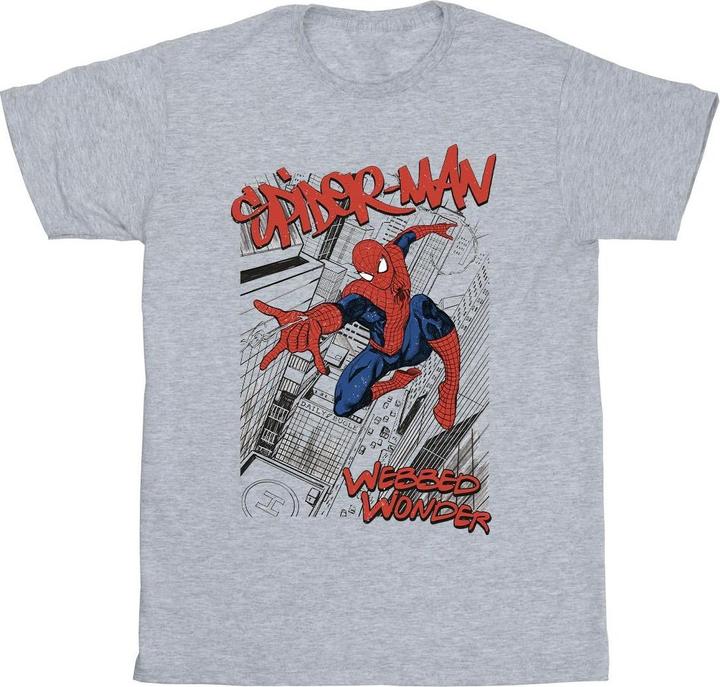 SpiderMan Sketch City TShirt Mädchen