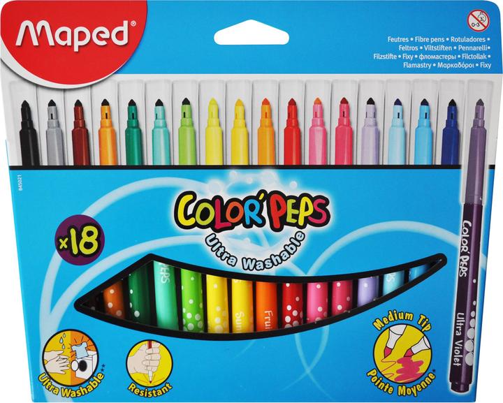 Maped Felt pens Color Peps 18er (Multicoloured, 18 x)