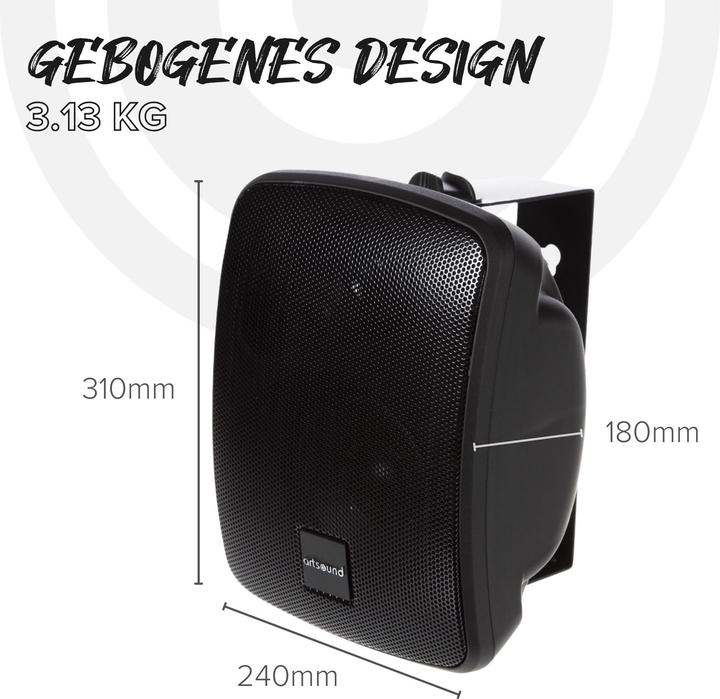Actual product image Artsound ASW65.2 B 175W Zwart luidspreker (Active, 1x 175 W)