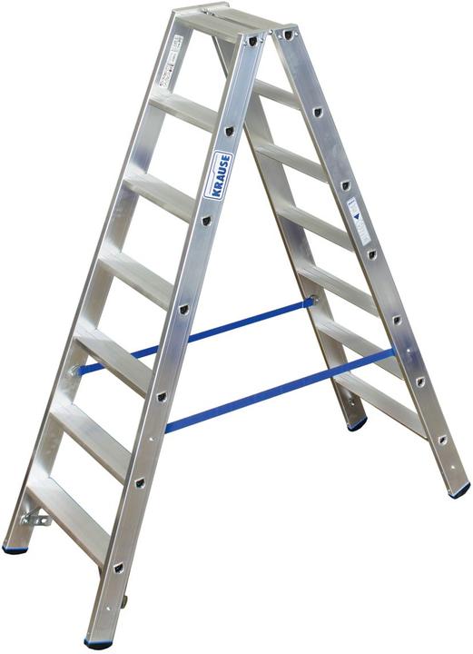 Produktbild Krause Alu-Stufendoppelleiter, ohne Rollen (Gerüst, 180 cm)