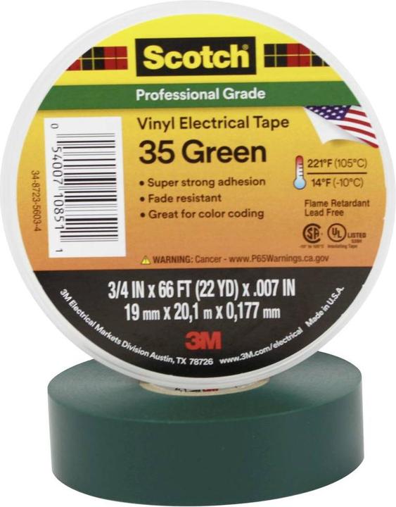 Produktbild 3M Isolierband Scotch® 35 Grün (L (19 mm)