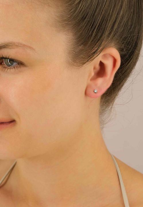 Image du produit Muau Boucles d'oreilles monture 6 poignées (Or blanc, Or rose ou argent, Or jaune)