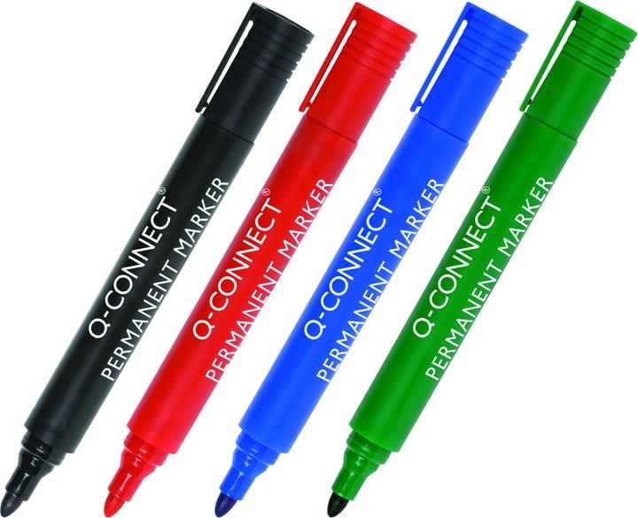 Actual product image Q-Connect Permanent marker with bullet tip (Red, 2 mm, 1 x)