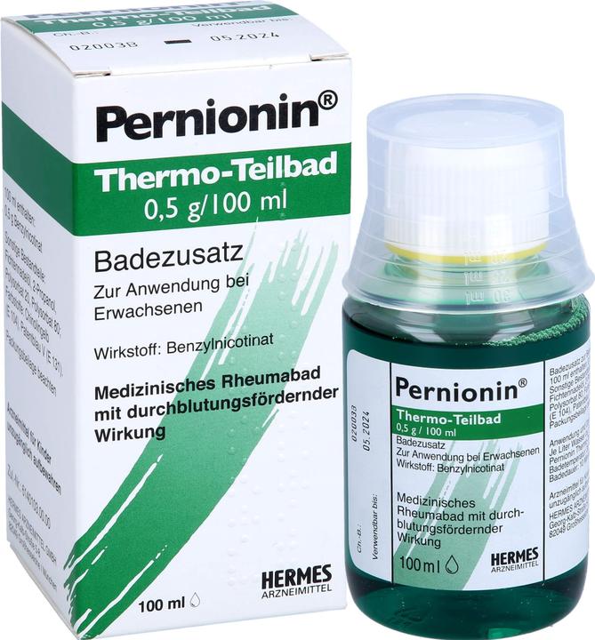 Actual product image Hermès Pernionin Thermo Partial Bath 0.5 g/100 ml, 100 ml LOE (1 x, 100 ml)