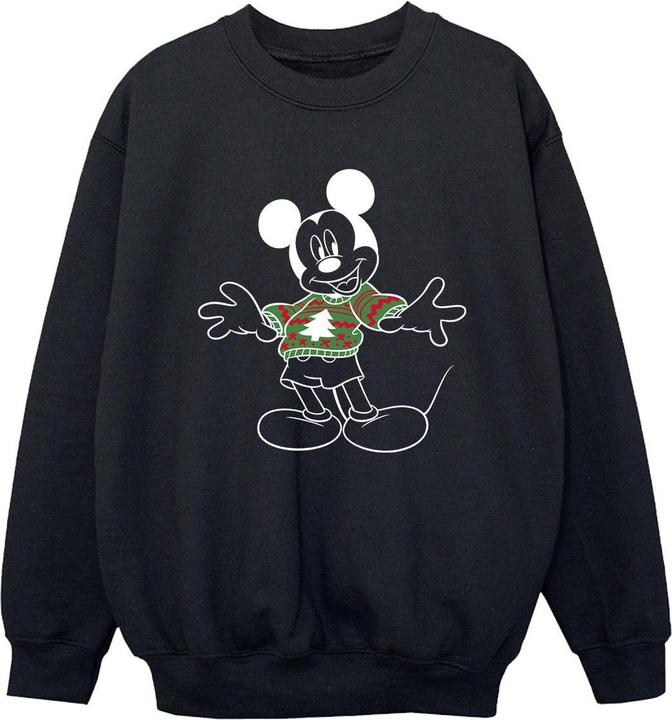Disney Mickey Mouse Christmas Jumper Sweatshirt Jungen (140, 146)
