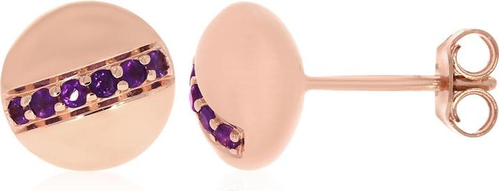 Immagine prodotto Xen Orecchini con 12 ametiste da 0,26 carati circa placcati in oro rosa (Argento 925)