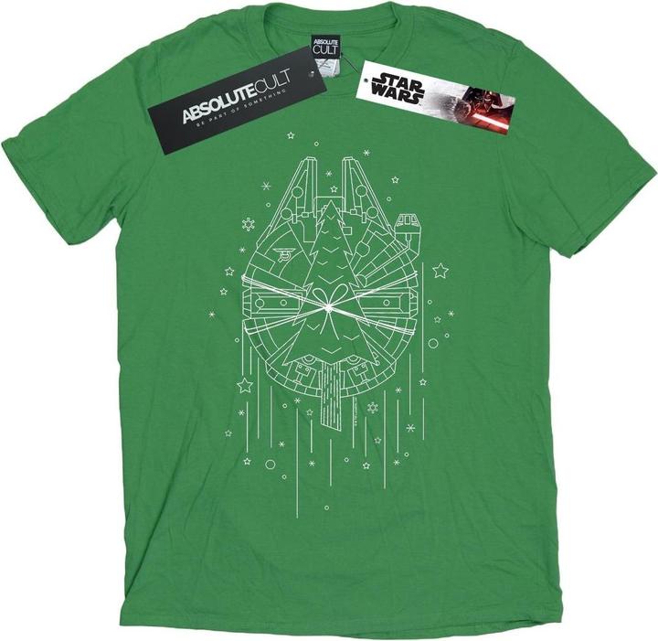 Immagine prodotto Star Wars Millennium Falcon Christmas Tree Delivery Maglietta Uomo (L)