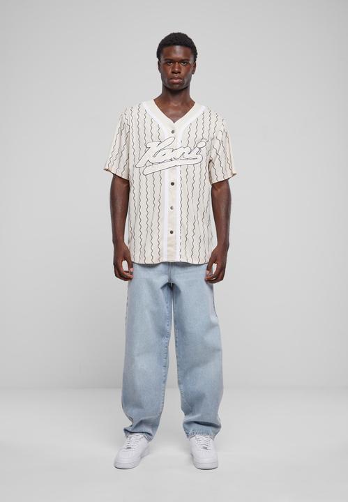 Image du produit Karl Kani KM233-014-1 KK Varsity Ziczac Pinstripe Baseball Shirt (L)
