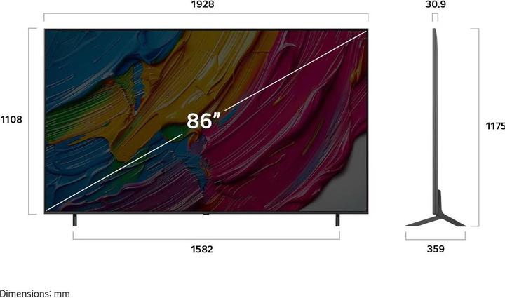 Produktbild LG 86QNED80A6A (86", QNED80, QNED, 4K, 2025)