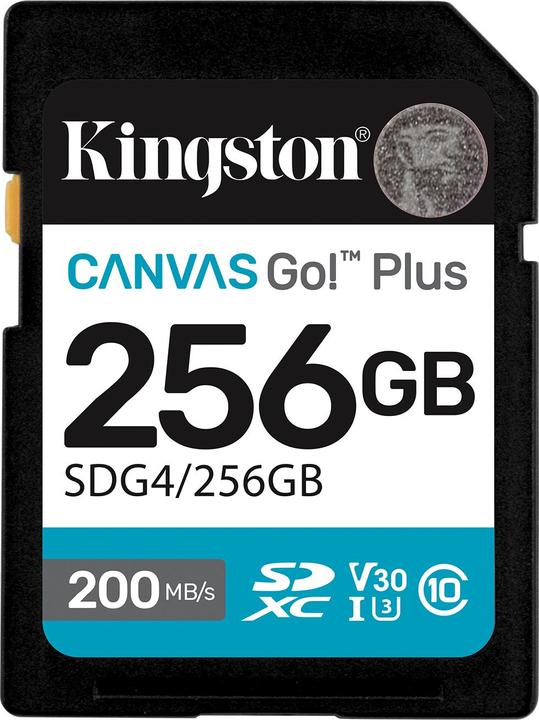 Immagine prodotto Kingston Card Canvas Go Plus SDG4 (256 GB, SDXC, U3, UHS-I)