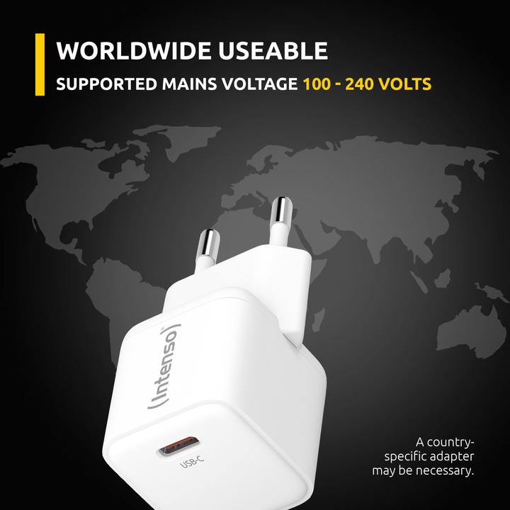 Image du produit Intenso 1x adaptateur USB-C GAN blanc (30 W)