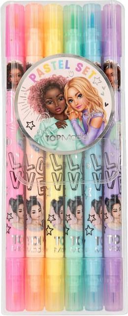Actual product image Magni Fibre-tip pastel set TOPModel 6 pens (Multicoloured, 6 x)